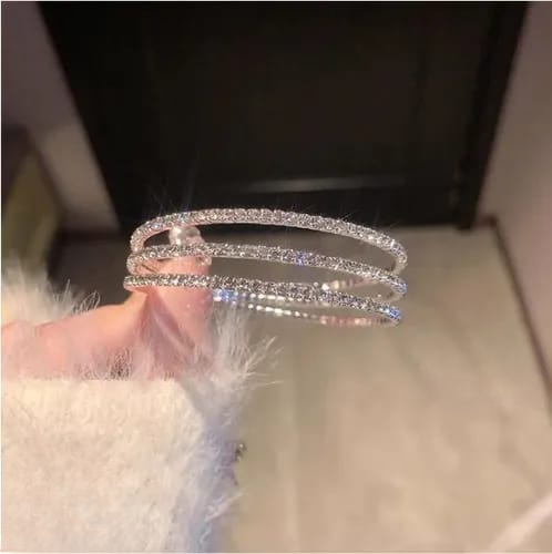 3-in-1 Elegant Zircon Bangle Set for Women