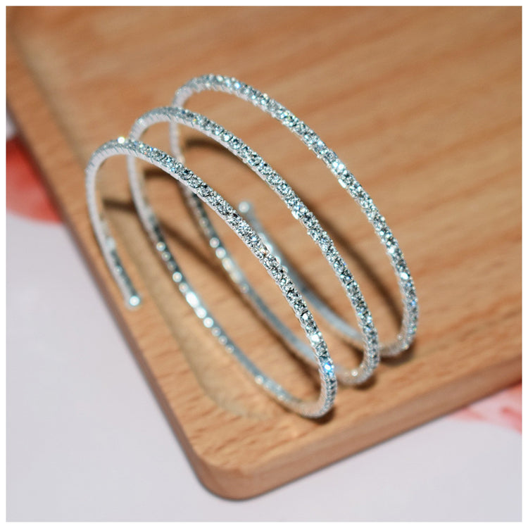 3-in-1 Elegant Zircon Bangle Set for Women