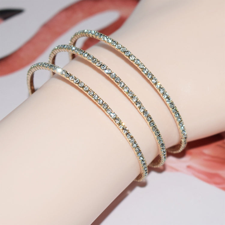 3-in-1 Elegant Zircon Bangle Set for Women