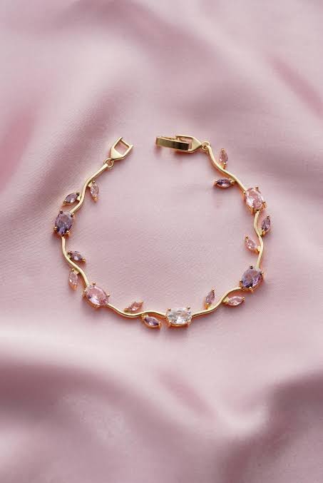 Tulip Crystal Bracelet — Floral Charm Bracelet for Women