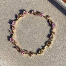 Tulip Crystal Bracelet — Floral Charm Bracelet for Women