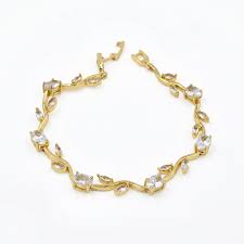 Tulip Crystal Bracelet — Floral Charm Bracelet for Women