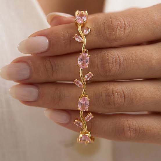 Tulip Crystal Bracelet — Floral Charm Bracelet for Women