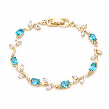 Tulip Crystal Bracelet — Floral Charm Bracelet for Women