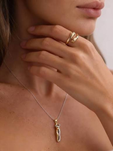 Eternal Embrace Necklace — Gold Plated Pendant for Women