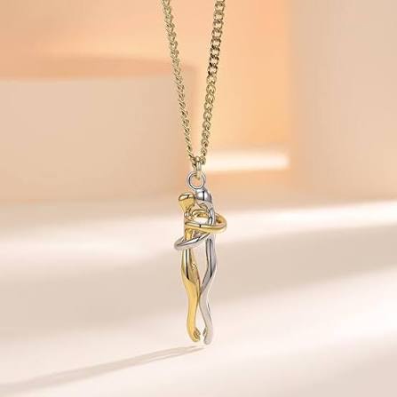 Eternal Embrace Necklace — Gold Plated Pendant for Women